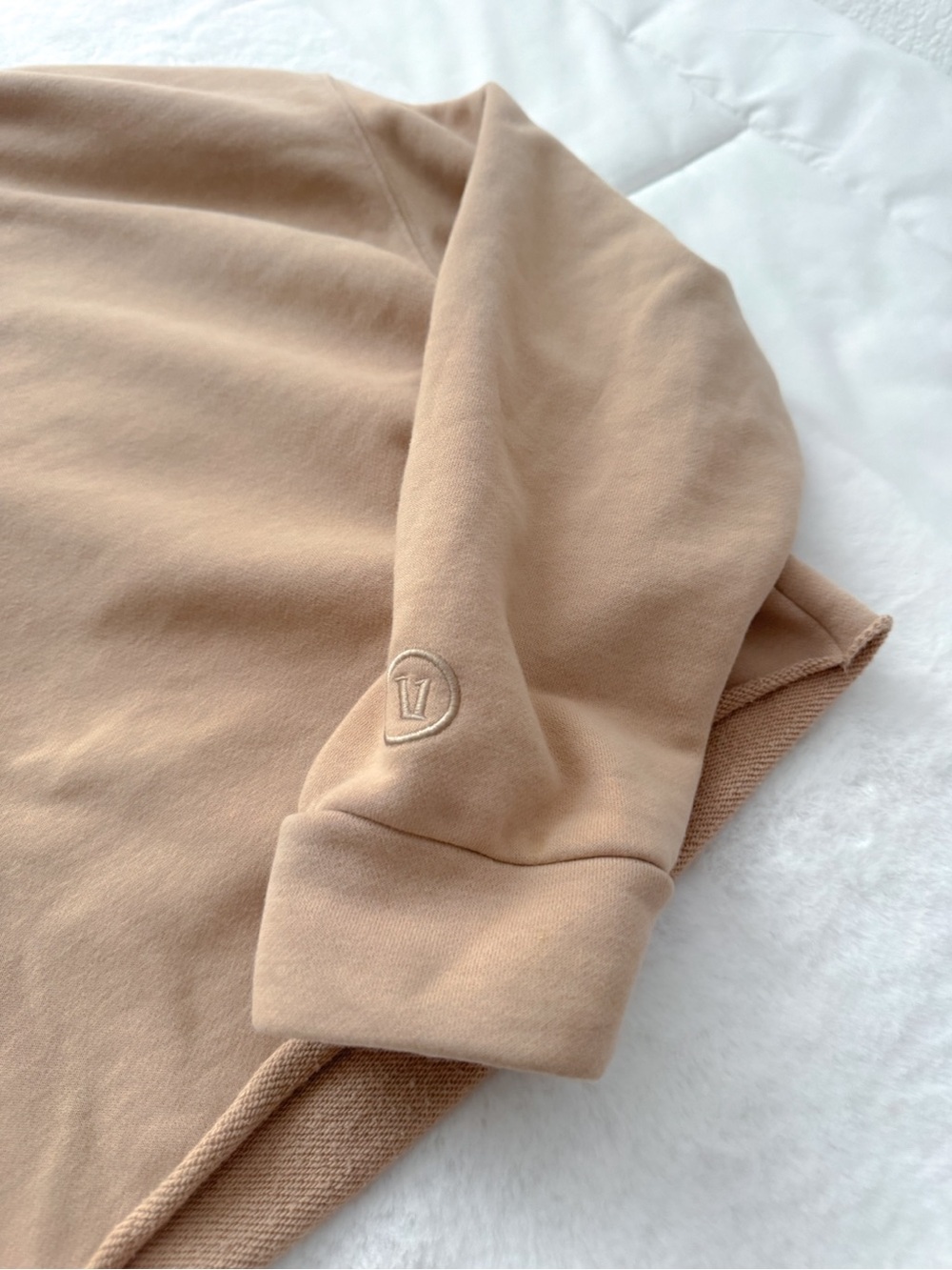 Vuori Sedona Polo Crop Sweatshirt Pullover Tan Brown vw290 - Picture 9 of 12
